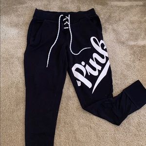 Victoria secret pink black sweatpants